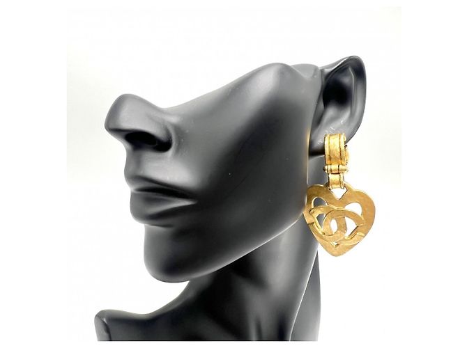 Orecchini Chanel Vintage Gold Clip D'oro - vista 2