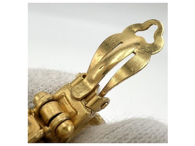 Orecchini Chanel Vintage Gold Clip D'oro - vista 7