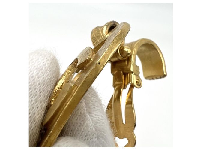 Orecchini Chanel Vintage Gold Clip D'oro - vista 9