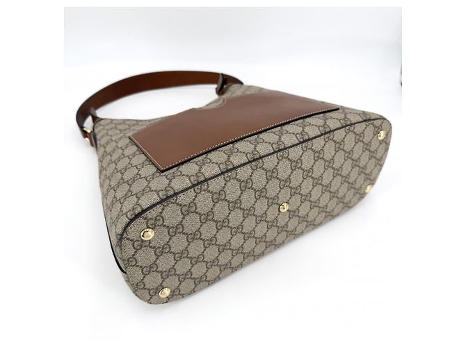 Borsa Hobo da donna Gucci Marrone Beige - vista 3
