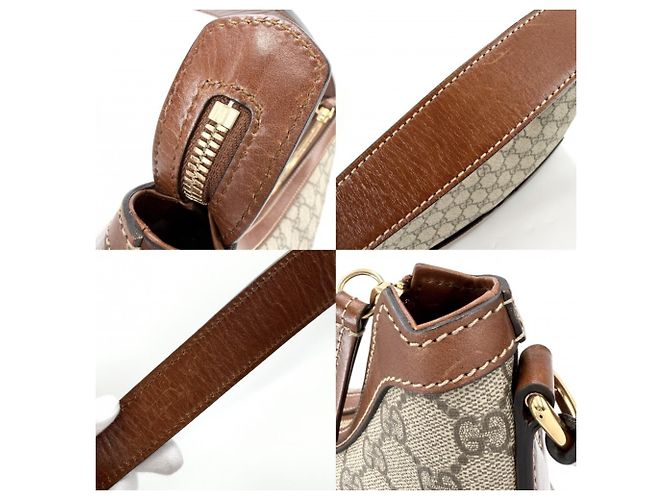 Borsa Hobo da donna Gucci Marrone Beige - vista 7