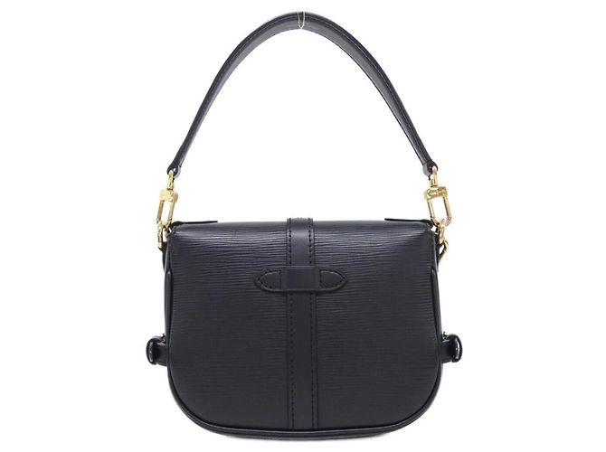 Borsa a Spalla Louis Vuitton Epi Saumur BB Nero - vista 2