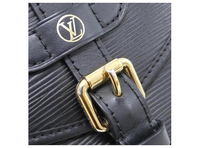 Borsa a Spalla Louis Vuitton Epi Saumur BB Nero - vista 4