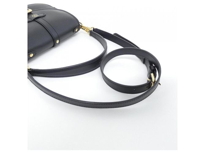Borsa a Spalla Louis Vuitton Epi Saumur BB Nero - vista 6