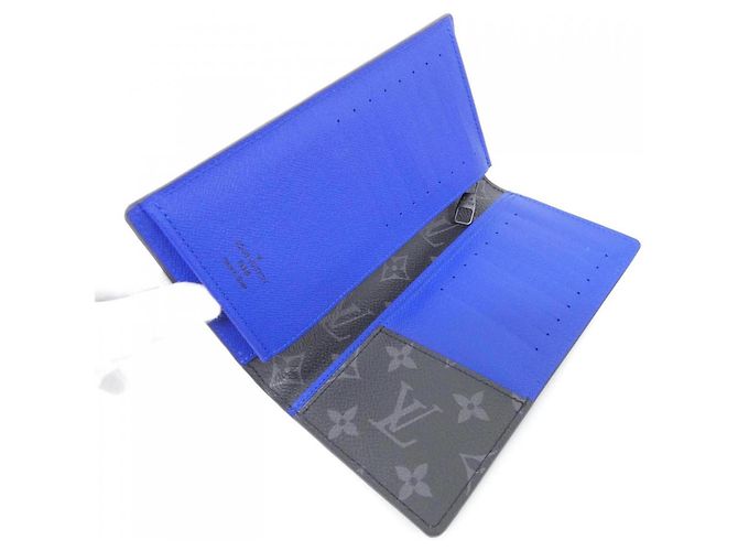 Portafoglio Louis Vuitton Epi + Monogram Eclipse Brazza M80788 Nero Blu - vista 4