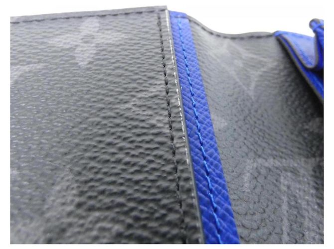 Portafoglio Louis Vuitton Epi + Monogram Eclipse Brazza M80788 Nero Blu - vista 5