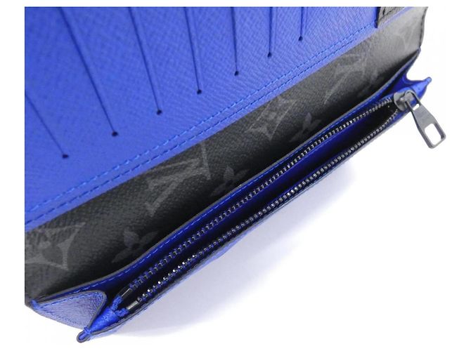 Portafoglio Louis Vuitton Epi + Monogram Eclipse Brazza M80788 Nero Blu - vista 6