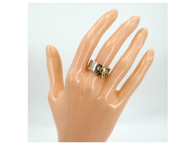 Ring Anello Ribbon Russet da donna Hermès Bianco - vista 2