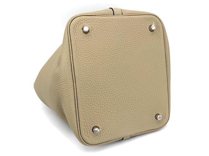 Hermès Borsa Hermes Picotin Lock MM Beige - vista 3