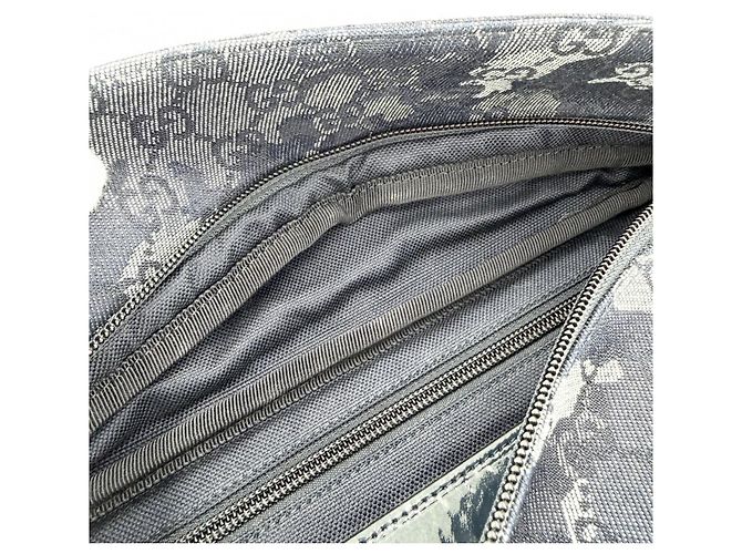 Marsupio in denim Gucci Blu navy - vista 8