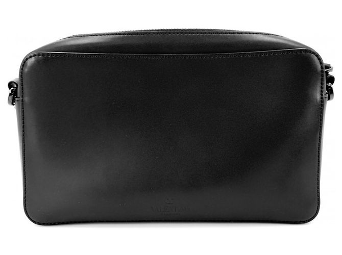 Borsa a tracolla in pelle nera Valentino Garavani Nero - vista 2