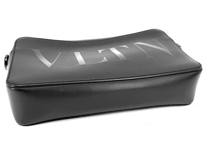 Borsa a tracolla in pelle nera Valentino Garavani Nero - vista 3