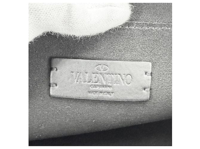 Borsa a tracolla in pelle nera Valentino Garavani Nero - vista 5