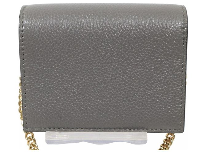 Gucci Bi-fold Wallet aus grauem Leder Braun - Ansicht 3