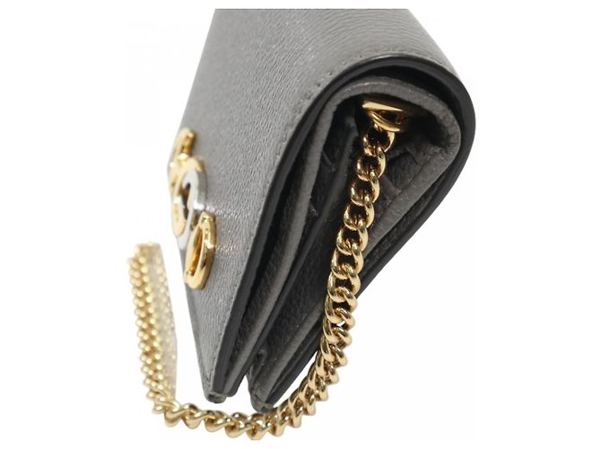 Gucci Bi-fold Wallet aus grauem Leder Braun - Ansicht 4