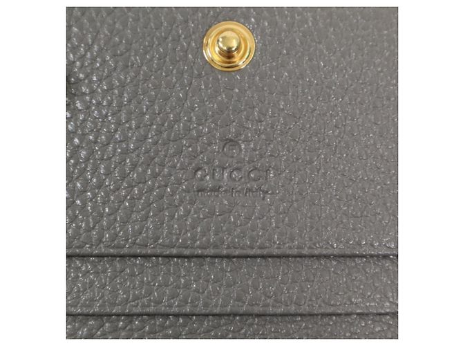Gucci Bi-fold Wallet aus grauem Leder Braun - Ansicht 8
