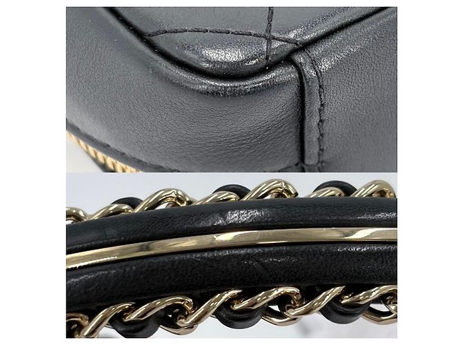 Borsa a tracolla in pelle nera Chanel Nero - vista 6