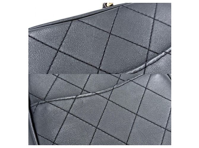 Borsa a tracolla in pelle nera Chanel Nero - vista 7