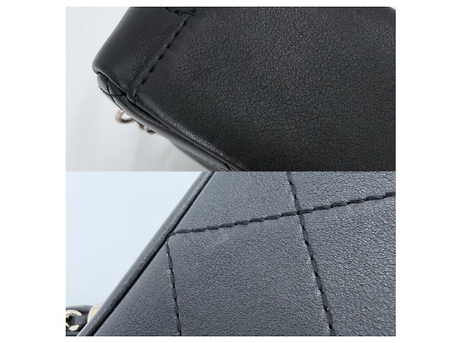 Borsa a tracolla in pelle nera Chanel Nero - vista 8