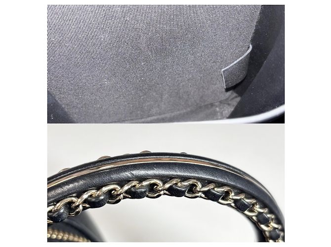 Borsa a tracolla in pelle nera Chanel Nero - vista 9