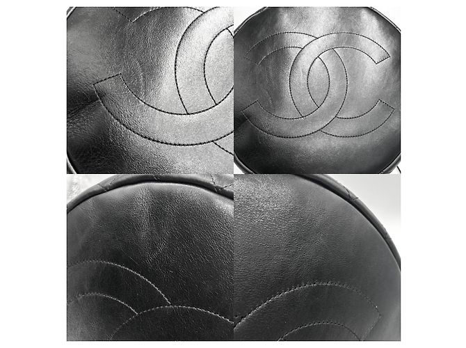Borsa a tracolla in lana e pelle blu navy da donna Chanel - vista 7