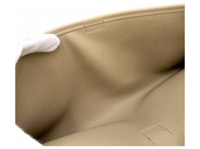 Hermès Clutch Hermes Jige Elan 29 Beige - vista 10