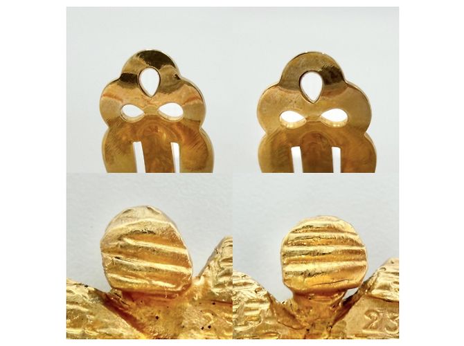 Orecchini a clip Chanel Vintage Gold D'oro - vista 3