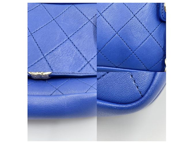 Marsupio Chanel in pelle blu - vista 6