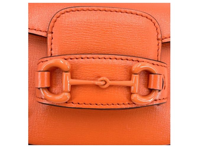 Borsa a tracolla Mini Horsebit 1955 da donna Gucci Arancione - vista 7