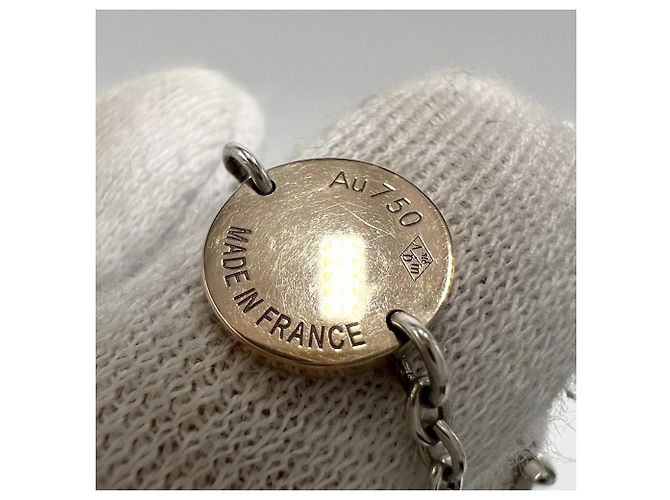 Hermès Hermes Sellier Confetti Halskette lang Silber Golden - Ansicht 4