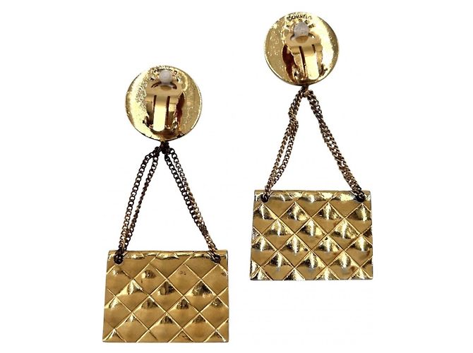 Orecchini a lobo Chanel Vintage placcati oro D'oro - vista 2