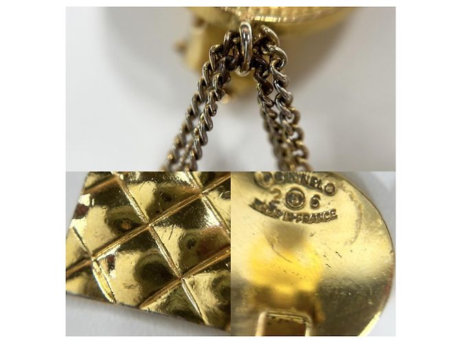 Orecchini a lobo Chanel Vintage placcati oro D'oro - vista 8
