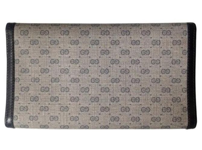Cartera Gucci GG Supreme Monogram Negro Beige - vista 2