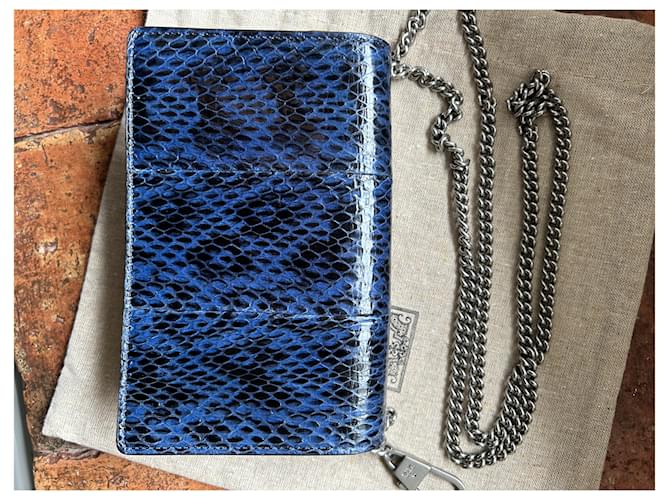 Gucci Dionysus Wallet on Chain Blaues Pythonleder - Ansicht 3