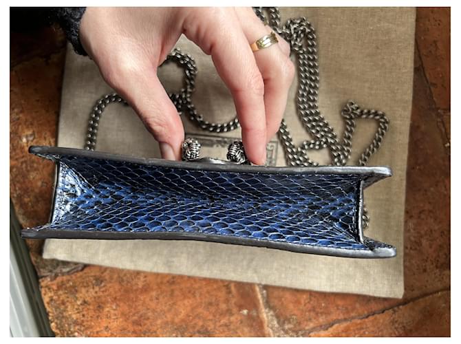 Gucci Dionysus Wallet on Chain Blaues Pythonleder - Ansicht 4