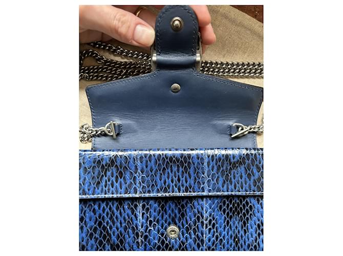 Gucci Dionysus Wallet on Chain Blaues Pythonleder - Ansicht 5