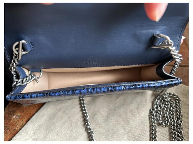 Gucci Dionysus Wallet on Chain Blaues Pythonleder - Ansicht 6