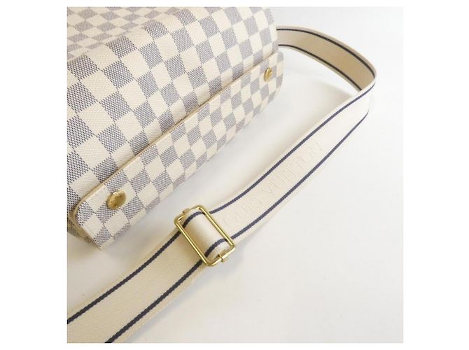 Borsa a tracolla Louis Vuitton Damier Azur Naviglio Blu - vista 7