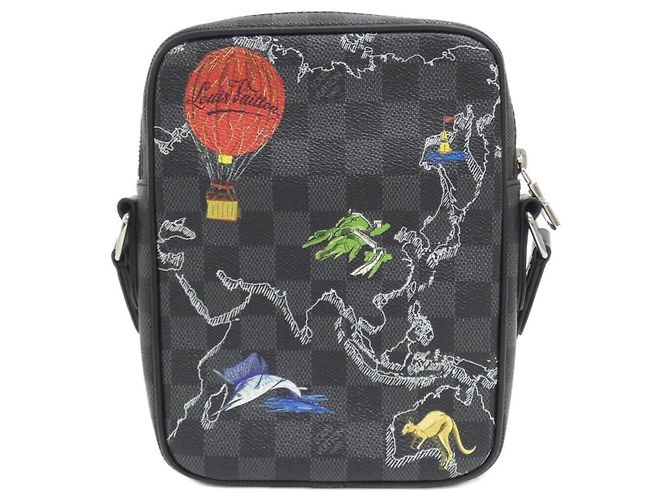 Borsa a tracolla Louis Vuitton Damier Graphite Map Danube Damier ebene - vista 2