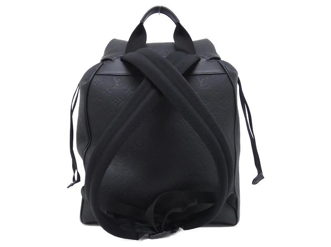 Zaino Louis Vuitton Taurillon Monogram Montsouris Nero - vista 2