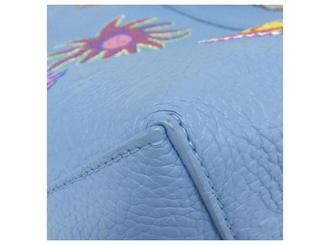 Tote Weekend Louis Vuitton in pelle Taurillon Monogram Blu - vista 3