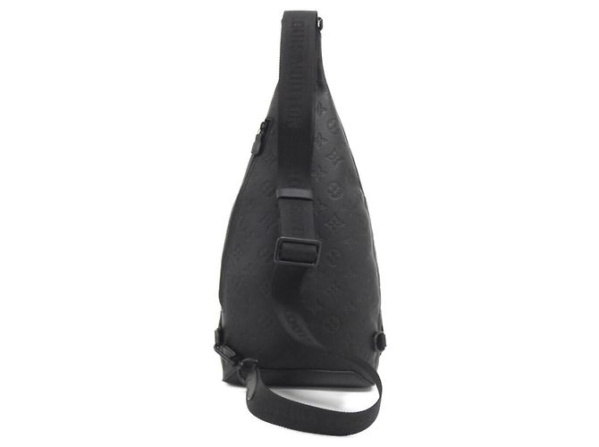 Borsa a tracolla Louis Vuitton Monogram Shadow Duo Sling Bag Nero - vista 2