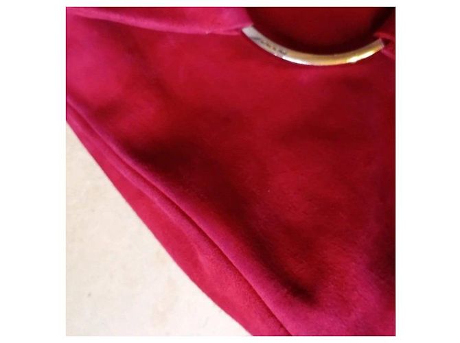 Balenciaga Borsa Hobo in scamosciato rosso - vista 8
