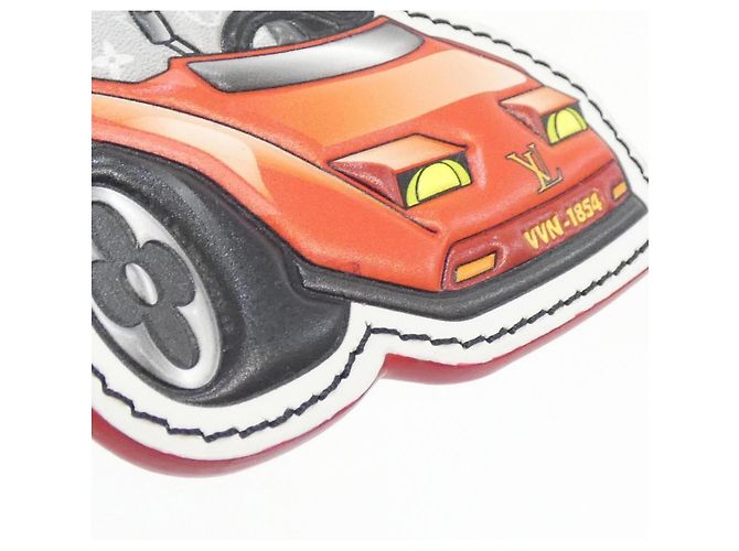Portachiavi Louis Vuitton Monogram Eclipse Porte Clés Sporty Car Vivienne Nero Argento - vista 3