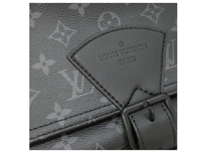 Borsa Messenger Louis Vuitton Monogram Eclipse Montsouris Nero - vista 5