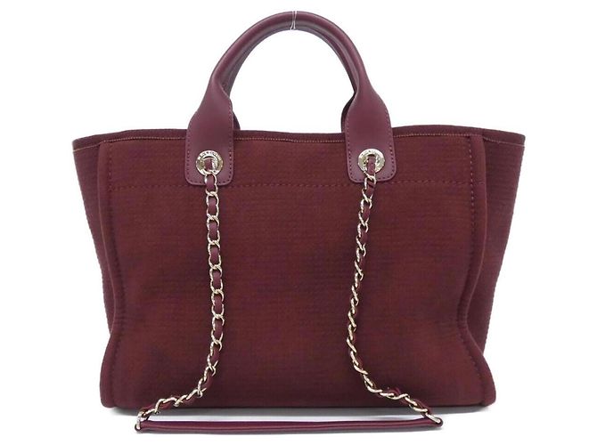 Borsa Chanel Deauville Line AS3257 Bordò - vista 2