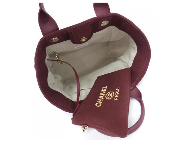 Borsa Chanel Deauville Line AS3257 Bordò - vista 5