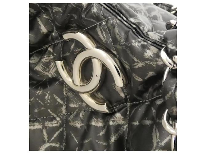 Borsa Chanel in nero e argento - vista 4