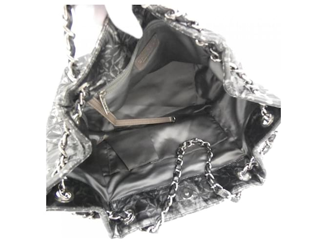 Borsa Chanel in nero e argento - vista 6