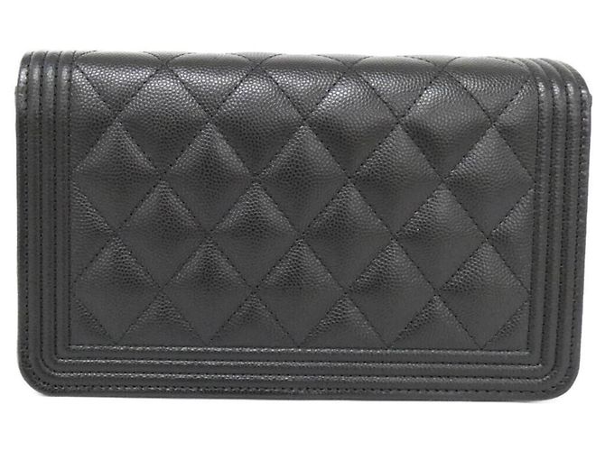 Chanel Boy Line AP1117 Chain Shoulder Wallet Nero - vista 2